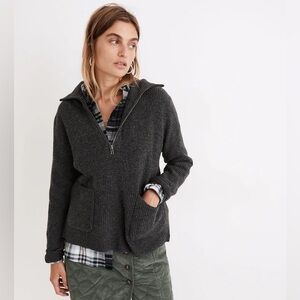 Madewell Merino Wool Blend Glenbrook Half-Zip Pullover Sweater